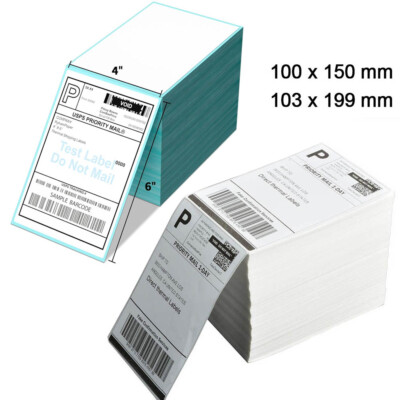 10000 Thermo Leporello Etiketten 100 x 150 mm Thermodirekt Versand DHL Für Zebra