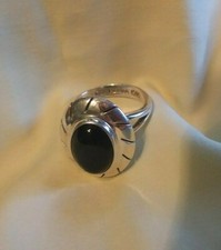 Artisan Crafted Sterling Onyx Framed Ring