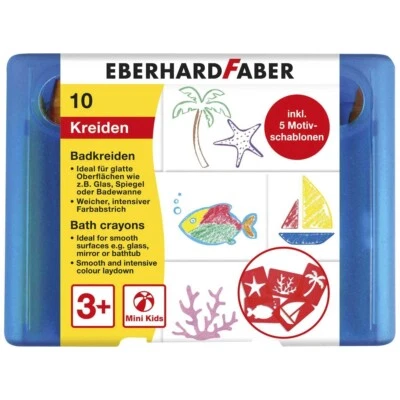 EBERHARD FABER Badkreide 10 Farben inkl. Schablonen