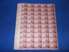 U.S. mint sheet: Wildlife/Turkey #1077, VF, 3c, plate #25409, issued 1956