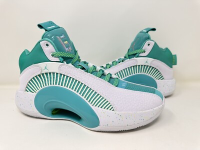 DJ3009 100 Air Jordan 35 x Guo Ailun Mid Jade White Metallic Silver US Size 5Y