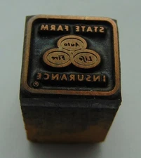 Printing Letterpress Printers Block State Farm Insurance 