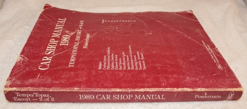1989 CAR SHOP MANUAL TEMPO/TOPAZ, ESCORT -2 OF 2 POWERTRAIN MANUAL - Foto 6 di 6