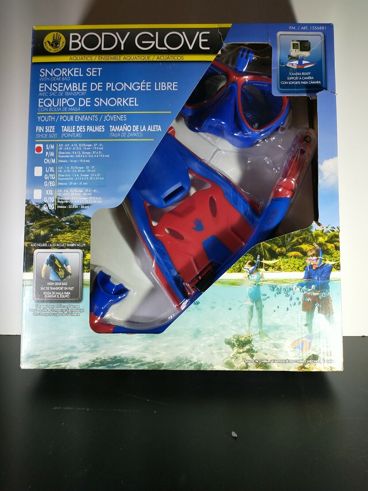 Body Glove Aquatics low-pricing Snorkel Set with Gear M S Bag Camera R 2021 autumn and winter new Youth