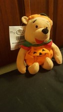 Disney Mini Bean Bag Pumpkin Pooh 8 Inch
