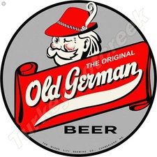Old German Beer Round Metal Sign 2 Sizes To Choose From
