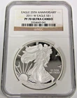 2011 W American Proof Silver Eagle NGC PF 70 Ultra Cameo 25th Anniversary