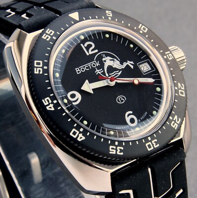 Vostok Amphibia 'Scuba Dude' Russian Auto Dive Watch, New, Boxed