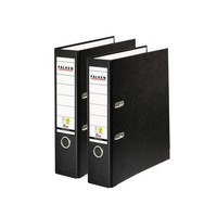 Pp-Color Ordner 8Cm Din A4 Schwarz 2Er Pack Kunststoff Ringordner Falken