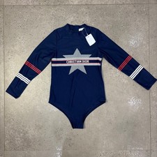 Christian Dior Baby Dior Rash Vest Unisex Kids One Size Navy Long Sleeve Star