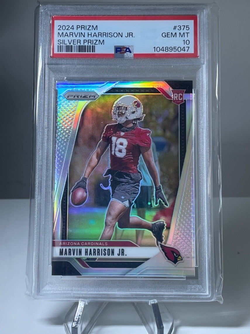 Panini 2024 Prizm Marvin Harrison Jr. #375 Silver Prizm PSA 10 Rookie Card