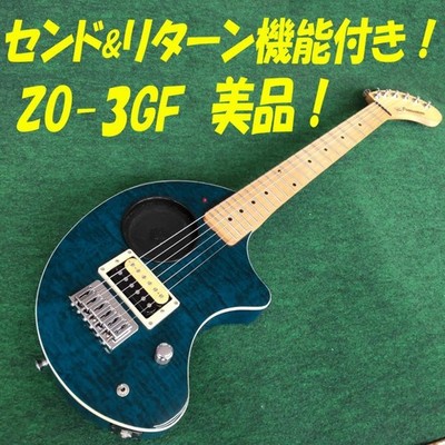 FERNANDES ZO-3GF Electric Guitar Maple Neck Effect Loop Modified Blue Green