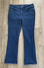 NYDJ Jeans Womens 14 Blue Denim Bootcut Lift Tuck Technology Dark Wash