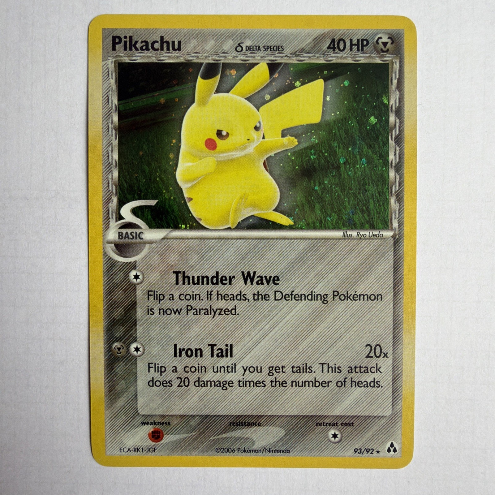 Pikachu 93/92 Delta Species Secret Rare Holo From EX Legend Maker NM Pokemon TCG