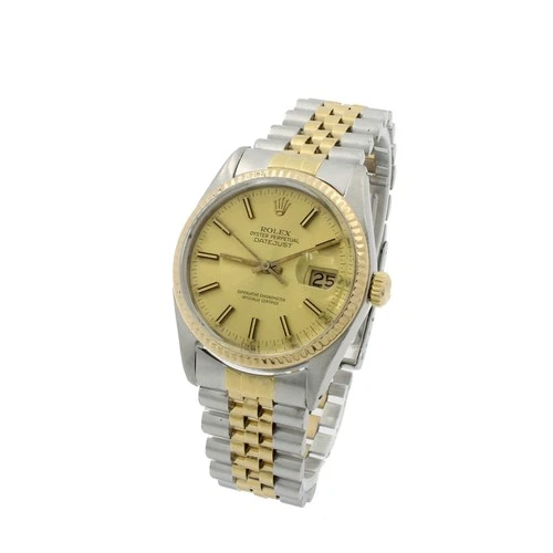 Men's Rolex Datejust Ref.#16013 Two-Tone 36mm 7.5" Champagne Dial W260469-1
