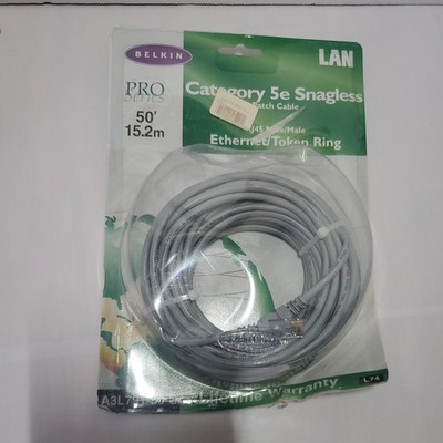 Belkin 50 ft  RJ45 Male/Male Pro Series Category 5e Snagless Patch Cable
