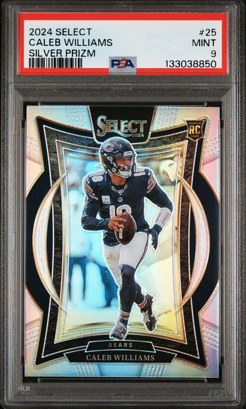 Caleb Williams 2024 Panini Select #25 Silver Prizm Rookie PSA 9 Mint Bears RC
