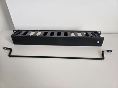 1U Patch Cable Management Panel w/ Power Cable Bar Rack Mount Open Box