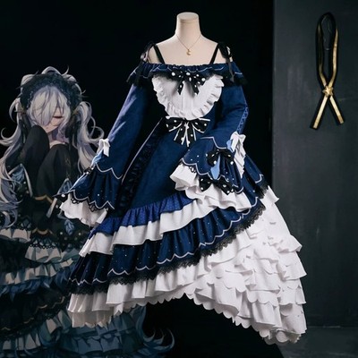 Magical Girl Witch Trials Natsume An-An Dark Gothic Princess Dress Costume Skirt
