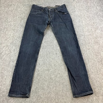 Armani Herren Jeans Slim Skinny 30 32 Dark Wash Blau Indigo Stretch J23
