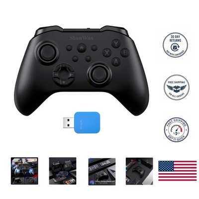 Versatile Wireless Game Controller for PC, Switch, iPhone, and Android - Black