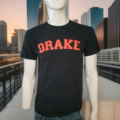 Mens Medium Drake Collegiate T-shirt by Champion Black/Red Shortsleeve Crewneck
