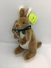 Australia Souvenir Kangaroo with Joey Boomerang Stuffed Animal Plush NWT