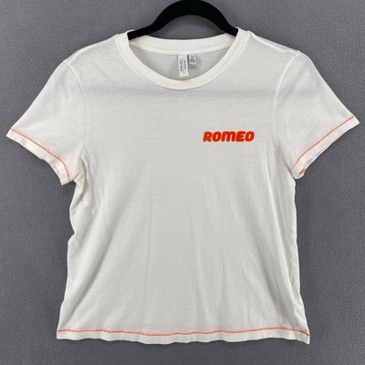 And Other Stories Paris Atelier Romeo Baby Tee T Shirt Womens 4 White Crew Neck