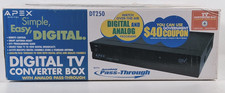 Apex Digital DT250 TV Converter Box Analog Pass Through w/ Remote -- NEW SEALED