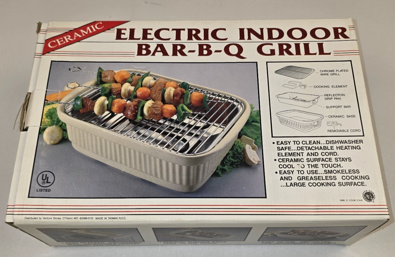 Four Star Indoor Electric Ceramic Grill Vintage White Ceramic New in Box 1990
Opens in a new window 