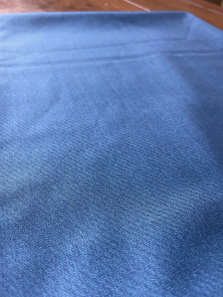 "Tela de traje vintage de mezcla de lana - sarga azul gasolina - 60"" de ancho - se vende por yarda" Foto 3 de 4