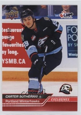 2023-24 Upper Deck CHL Exclusives 78/100 Carter Sotheran #145 1u0d