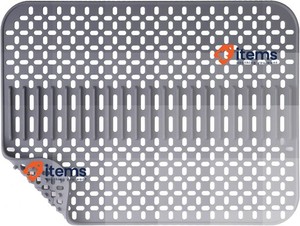 Toski Silicone Sink Protector Mat, Mat 16.9 X 12.6 In Darkgray Grey Drainer