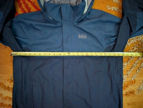 REI Co-Op Peak 2.5L Rain Jacket W/Pit Zips Full Zip Hooded Men’s MED image 9