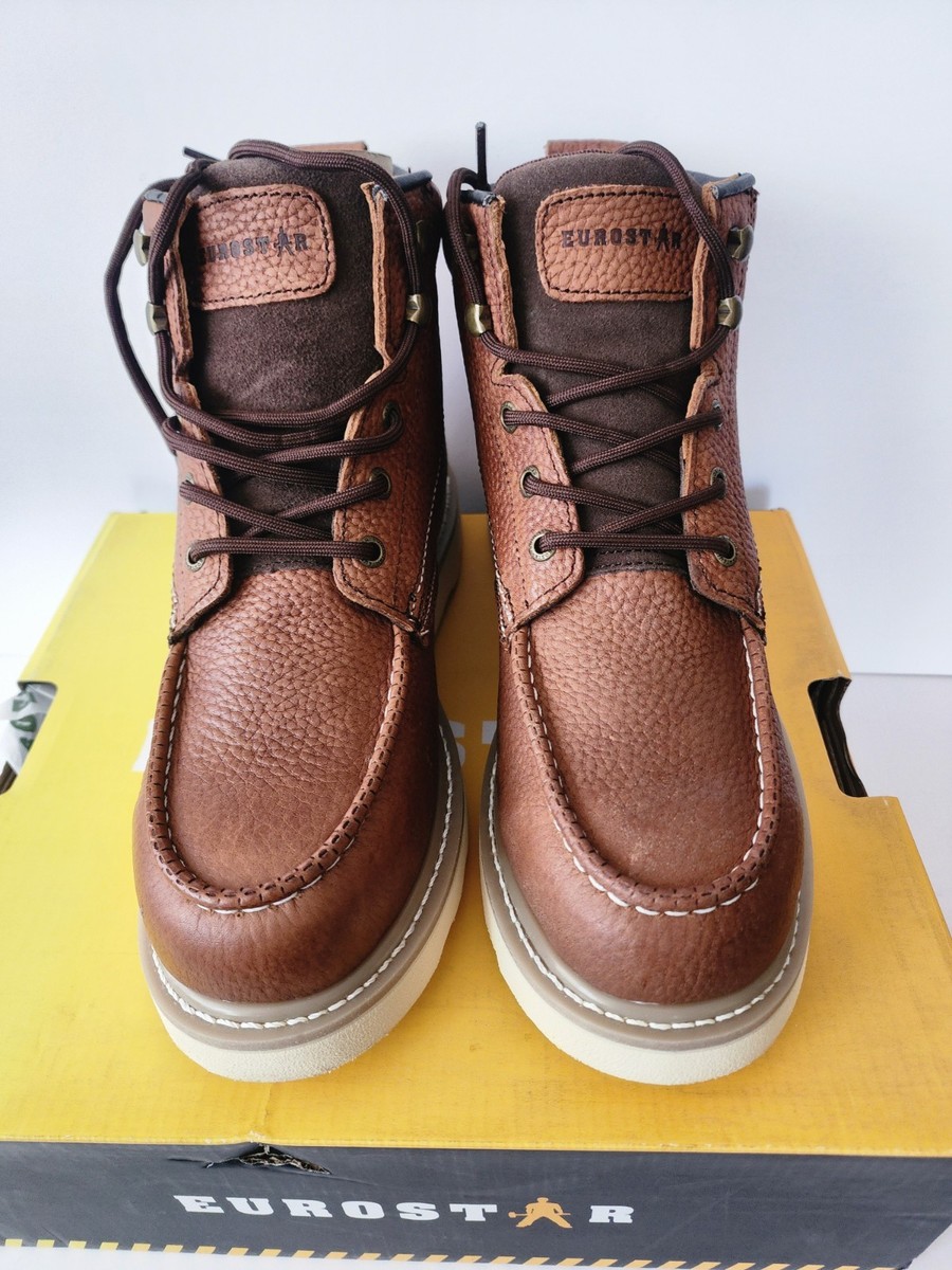 Eurostar Brown Leather Work Boots Size 10 Wide Mens Style  display picture 3
