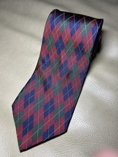Brooks Brothers 346 100 Silk Tie Necktie Burgundy Navy Blue Green Plaid BB2