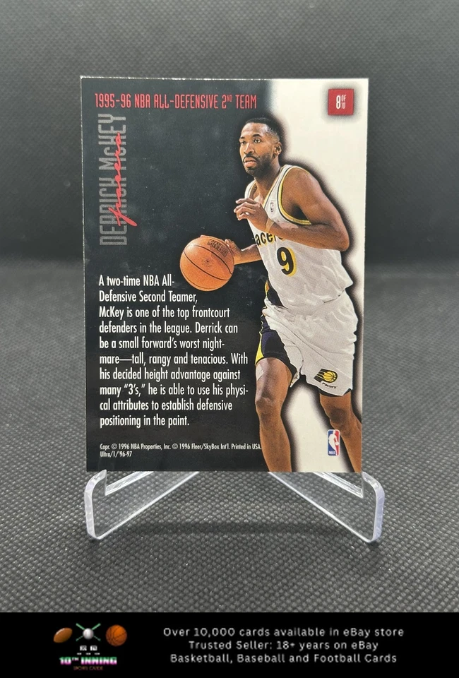 Fleer 1996-97 Ultra Full Court Trap Baloncesto #8 Derrick McKey Foto 2 de 2