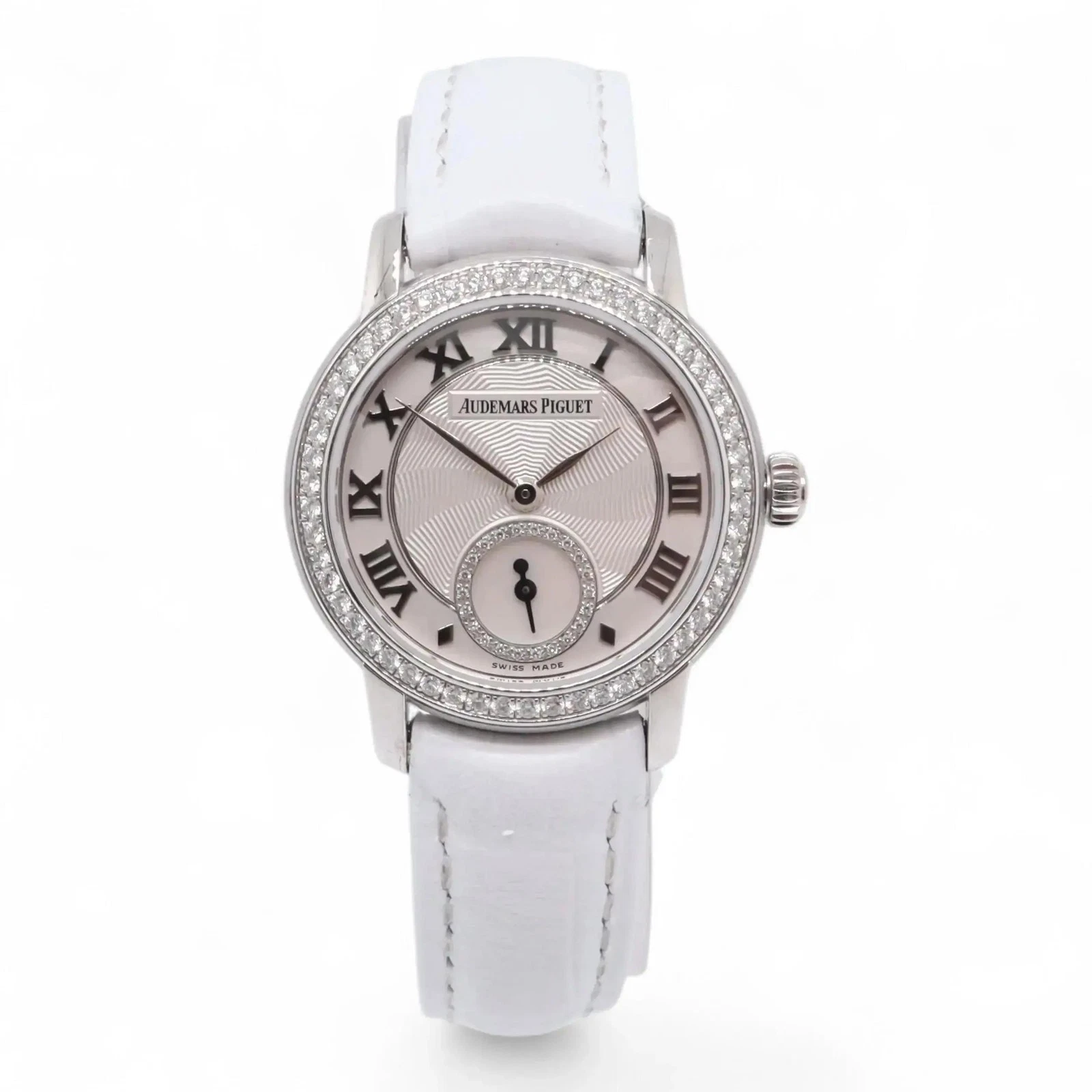 Audemars Piguet — Audemars Piguet Jules Diamond 18K White Gold Diamond Silver Dial Watch 77228BC