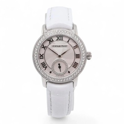 Audemars Piguet Jules Diamond 18K White Gold Diamond Silver Dial Watch 77228BC