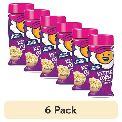 6-KERNEL SEASON'S KETTLE CORN POPCORN SALT/SEASONING 3 OZ EACH  07/15/2027