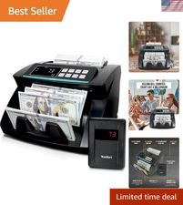 Effortless Money Counting with LCD Display & Error Detection - 1,500 Bills/Min