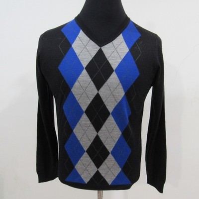 APT 9 V-Ausschnitt Pullover Marinowollmischung Mehrfarbig Brustumfang 42/44 Größe L REF (Y12440)