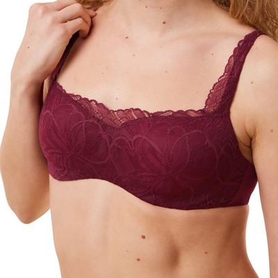 Triumph Womens Body Makeup Illusion Lace Balcony Bra Ladies Bra Woodrose 75B
