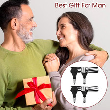 Mens Sock Garters Mens Sock Suspenders Adjustable Non-Slip Sock Strap Suspend...