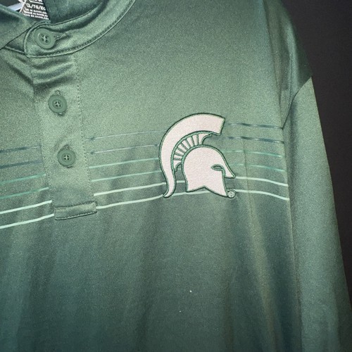 Captivating Apparel Michigan State Spartans Green Dri-Fit Polo SZ XL - Picture 2 of 5