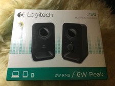 Logitech PC Lautsprecher Boxen Z150 Stationäre 3.5 mm Klinke Stereo Speaker HiFi