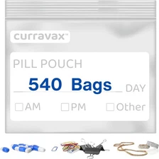 540 Pack Clear Pill bags 3x2.75" Reusable Ziplock Medicine Pouches | Free Ship