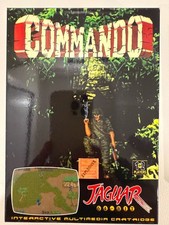 Atari Jaguar Commando Clear Shell Cart Complete CIB Extremely Rare Authentic