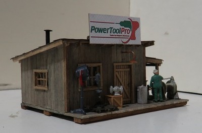 POWER TOOL SHOP. BUILT. WOOD. DETAILED. WEATHERED. CUSTOM. UNIQUE. SUPERB! HO