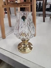 Vintage Waterford Crystal Belmont Gold Hurricane Lamp Candle Holder